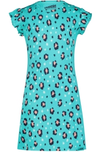 Louder! jurk Imke turqoise panter